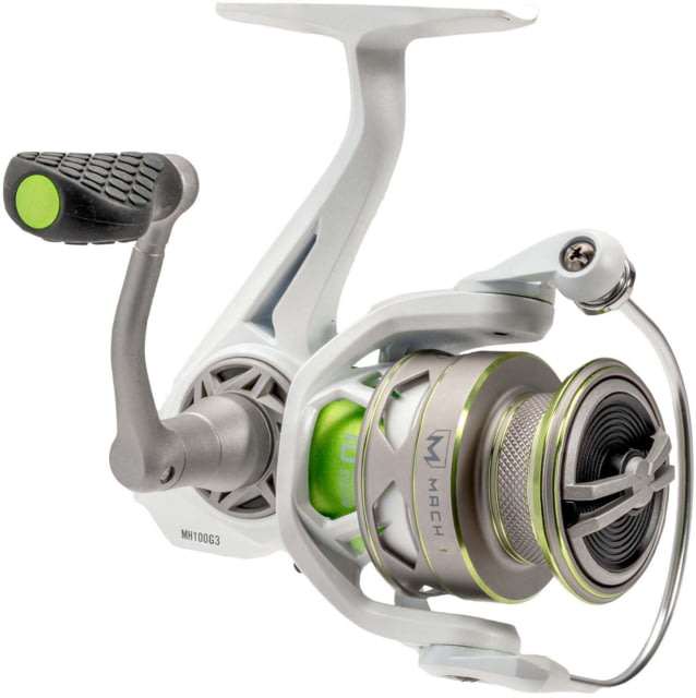 Lew's MACH 1 Spinning Reel SZ 100 Reel 9+1 Bearings 5.2-1 Ratio Graphite Frame Speed Gears Speed Lube Multi-Disc Drag Reversible Retrieve Metallic
