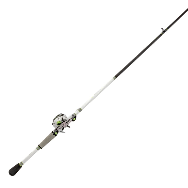 Lew's Lew's MACH 1 Baitcast Reel and Rod Combo 7ft 2in 1-PC IM7 Graphite Rod Medium-Heavy Fast 7+1 Bearings 7.5-1 Ratio RH Retrieve White/Black/Gray/Green