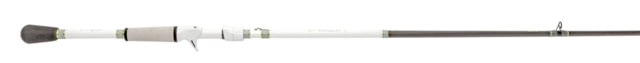 Lew's MACH 1 Casting Rod 7ft 3in 1-PC IM7 Graphite Rod w/ Heavy and Fast Winn Dri-Tac Split-Grip Graphite Skeletal Reel Seat White/Black/Green
