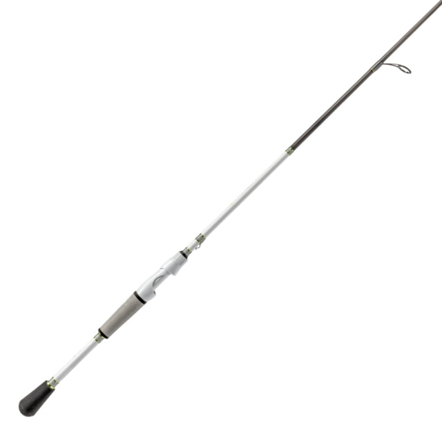 Lew's MACH 1 Spinning Rod 7ft 2-PC IM7 Graphite Rod w/ Medium and Fast Winn Dri-Tac Split-Grip Graphite Skeletal Reel Seat White/Black/Green