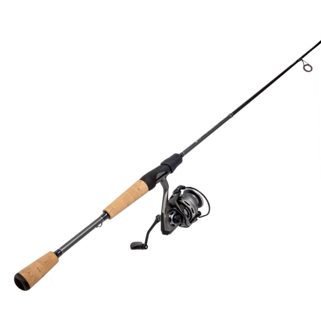 Lew's Speed Spin Spinning Reel and Rod Combo 6ft 6in 2-PC HM30 Graphite Rod w/ Medium-Light and Fast SZ 200 Reel 9+1 Bearings 6.2-1 Ratio Gray/Black