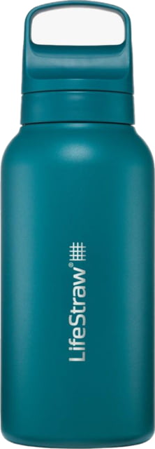 LifeStraw Go Series Stainless Steel 1 L Water Bottle w/Filter Laguna Teal 1 Liter