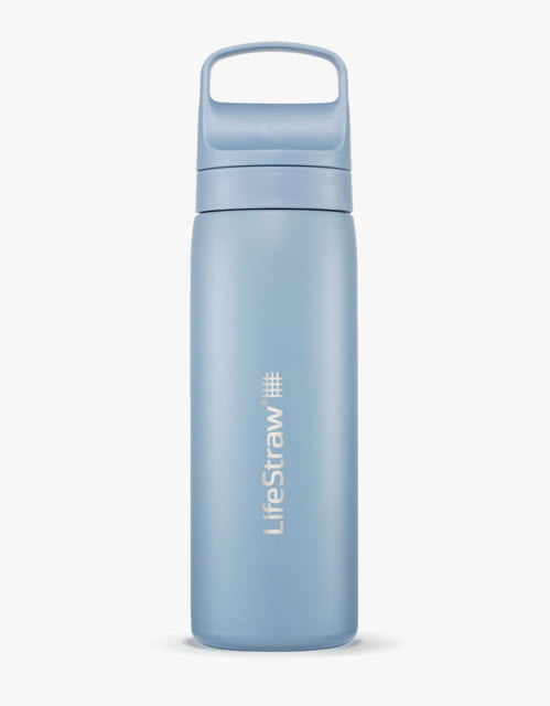 LifeStraw Go Stainless Steel 18oz Water Bottle w/Filter Icelandic Blue