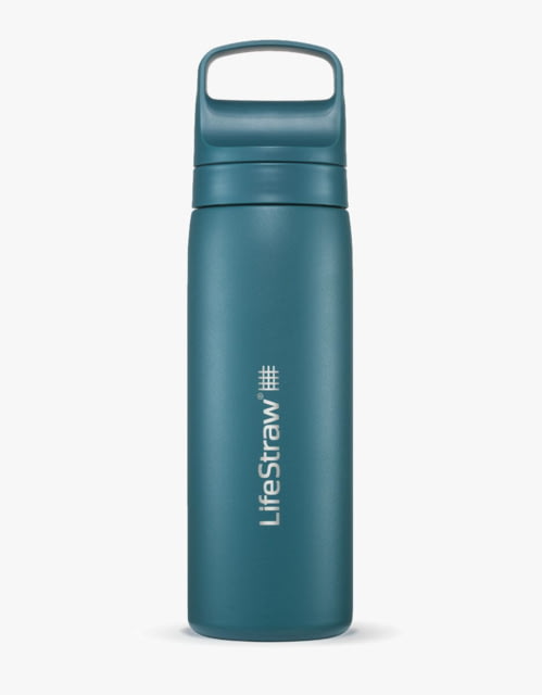 LifeStraw Go Stainless Steel 18oz Water Bottle w/Filter Laguna Teal