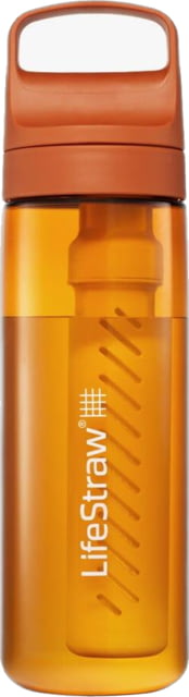 LifeStraw Go Series 22 Oz Water Bottle w/Filter Kyoto Orange 22oz