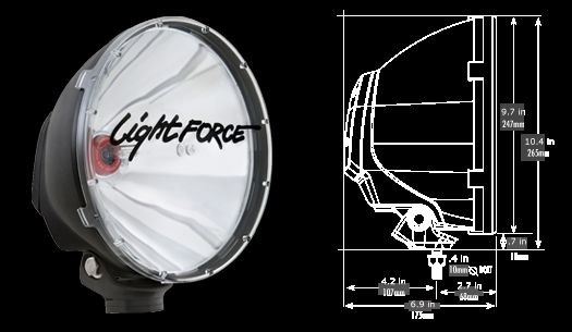 Lightforce Driving Light 240 Hid Single Unit 12V 50W