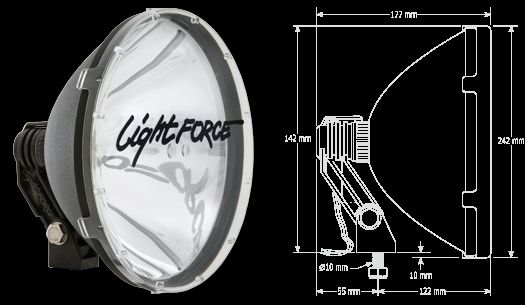 Lightforce Performance Lighting Driving Lights Twin Pack Halogen Flashlight 240 RMDL High Mount 12V 100W Twin Pack GJQC