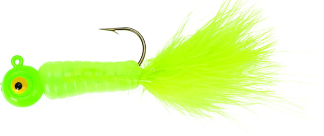 Lindy Fuzz-E-Grub Jig Chartreuse Shad 1/8oz 2in 2 per Pack