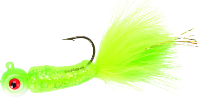 Lindy Fuzz-E-Grub Jig Lightning Lime 1/4oz 2in 2 per Pack