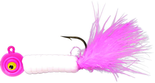 Lindy Fuzz-E-Grub Jig Pink White 1/8oz 2in 2 per Pack