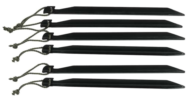 LiteFighter J-Stakes Set of 6 Black 7.75in x 0.5in