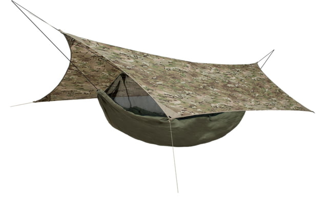 LiteFighter Recondo 1 Jungle Hammock System W/ Rain Tarp Delta Green 499 104in x 55in