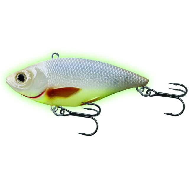 Live Target Livetarget Golden Shiner Lipless Rattlebait Sinking Glow/White 2 3/8in 1/4oz #8 Hook