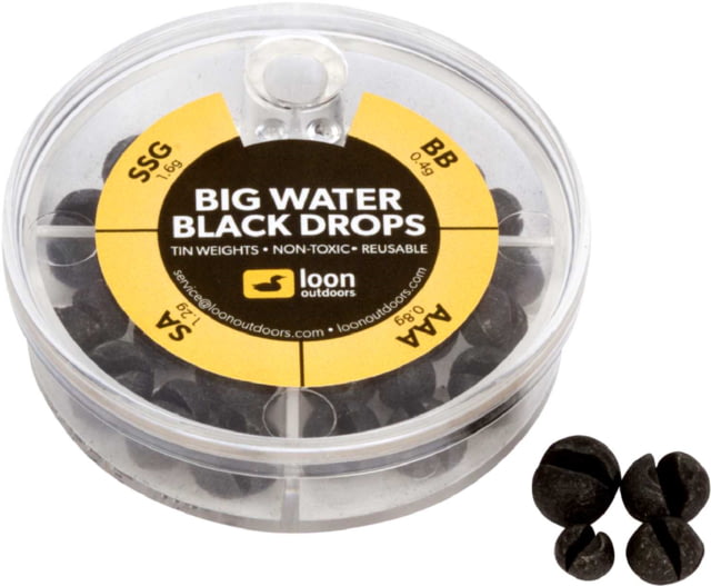 Loon Drop Tin Shot Assortments 4 Division Big Water Black Big Water