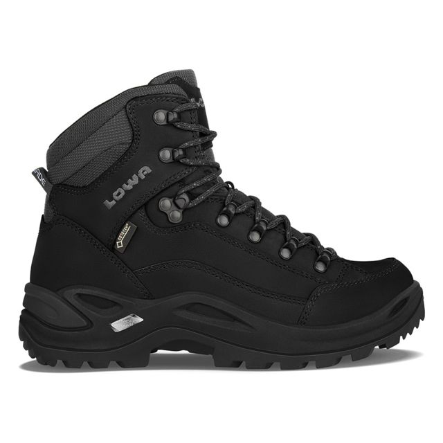 Lowa Renegade GTX Mid Hiking Shoes - Womens Deep Black Medium 6.5