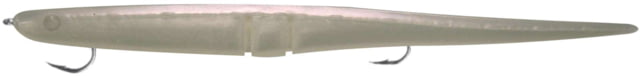 Lunker City Slug-Go Rigged Tandem Hook 12in 9/0 Nose Hook & 7/0 Rear Hook Albino Shad 2/Pack