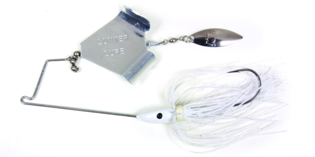 Lunker Lure Jump'N Jak Buzz Bait Fishing Hook 1/2oz 1 Piece White Skirt/Silver Blade
