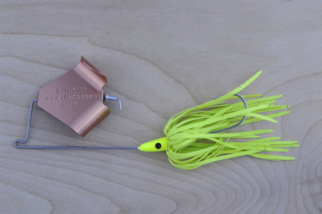 Lunker Lure Original Buzz Bait Chartreuse Skirt/Copper Blade 1/2oz