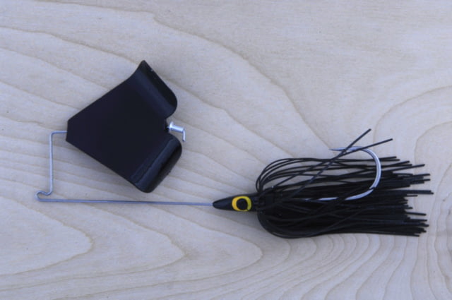 Lunker Lure Hawg Caller Proven Winner Buzz Bait Texposer Fishing Hook 3/8oz 1 Piece Black Head/Black Metal Skirt/Black Blade