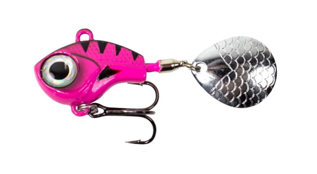 Lunkerhunt Big Eye Tail Spin Jig Fluorescent Pink Glow 1in & 1/4 oz