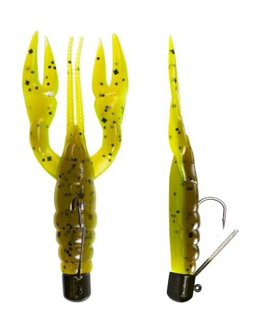 Lunkerhunt Lunkerhunt Finesse Craw Creature Bait 1 3in Toxic Pumpkin