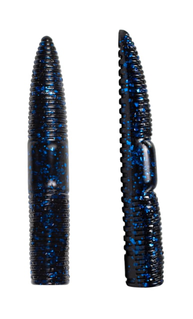 Lunkerhunt Lunkerhunt Finesse Worm 8 Pack 3in Black Blue Fleck