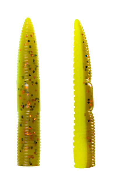 Lunkerhunt Lunkerhunt Finesse Worm 8 Pack 3in Toxic Pumpkin