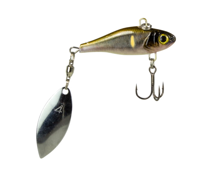 Lunkerhunt Natural Series Hatch Spin Bait Treble Fishing Hook w/ Willow Leaf Spin Tail 1 oz 1 Piece Common Shiner