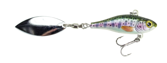 Lunkerhunt Natural Series Hatch Spin Bait Treble Fishing Hook w/ Willow Leaf Spin Tail 1 oz 1 Piece Rainbow
