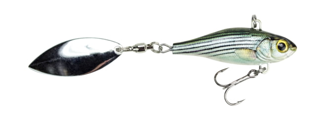 Lunkerhunt Natural Series Hatch Spin Bait Treble Fishing Hook w/ Willow Leaf Spin Tail 1 oz 1 Piece White Bass