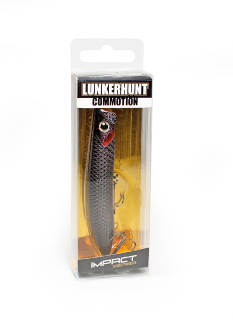 Lunkerhunt Impact Commotion Bait Charcoal 3.5in & 1/2 oz