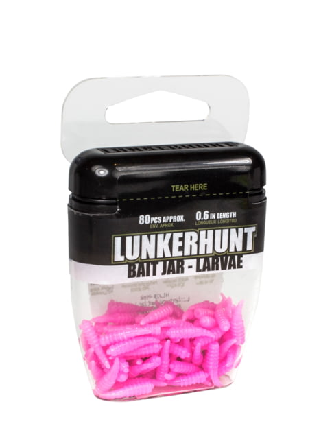 Lunkerhunt Larvae Bait Jar Soft Bait 1 1.5in Pink