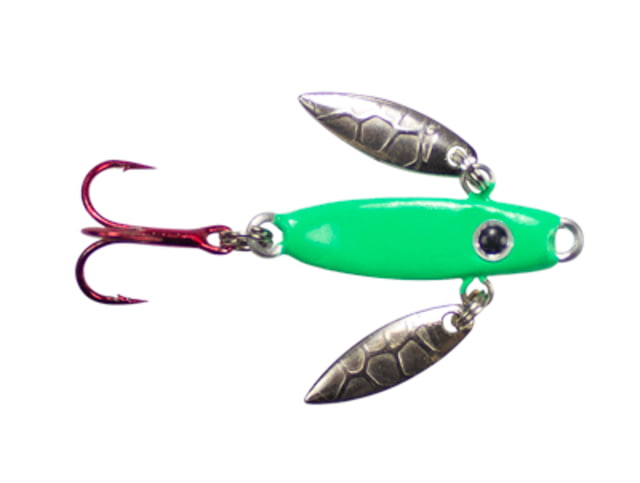 Lunkerhunt Lead Icy Glide Bait Fluorescent Green Glow 1.13in & 1/8 oz