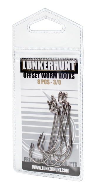 Lunkerhunt Offset Worm Hook 3/0 3/0 Hook Size