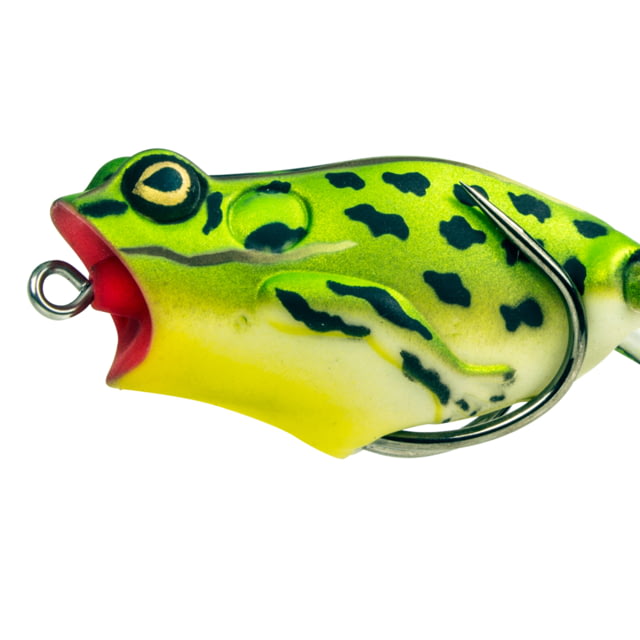 Lunkerhunt Popping Frog Bait Topwater 1 2.25in Green Tea