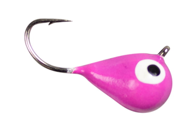 Lunkerhunt Lunkerhunt Tungsten Micro Tear Drop Fluorescent Pink Glow 1/8 oz