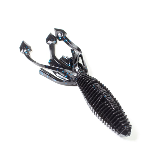 Lunkerhunt Typhon Tube 6 3.5in Black Blue Fleck