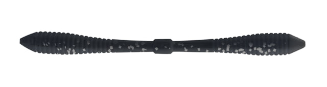 Lunkerhunt Versa Worm 8 5in Black Back/Clear Silver Fleck