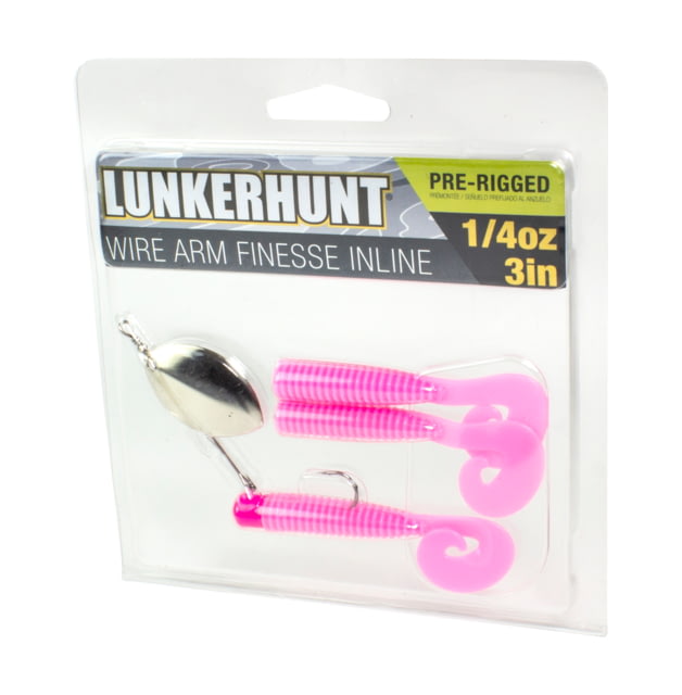 Lunkerhunt Wirearm Finesse Kit - Inline Spinner Bubble Gum 3in & 1/4 oz