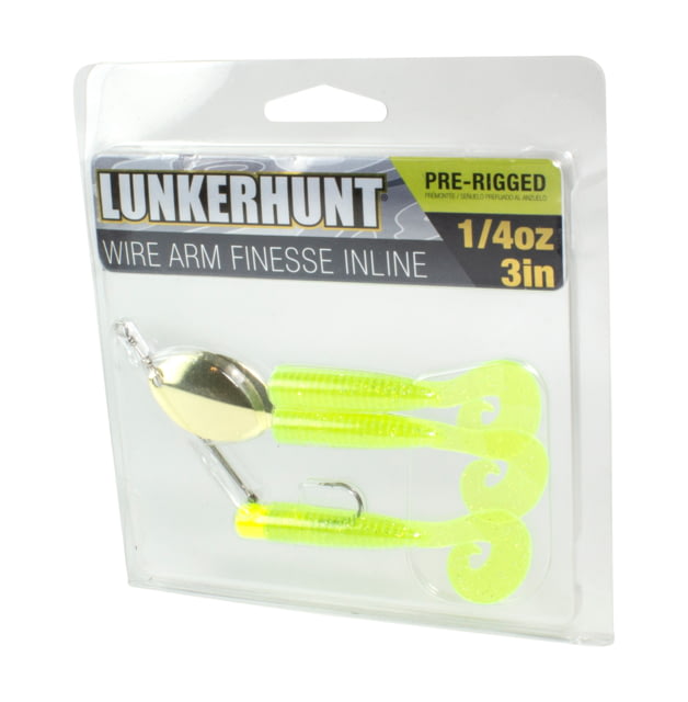 Lunkerhunt Wirearm Finesse Kit - Inline Spinner Nitro Glow 3in & 1/4 oz