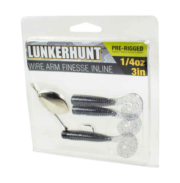 Lunkerhunt Wirearm Finesse Kit - Inline Spinner Smokin Shad 3in & 1/4 oz
