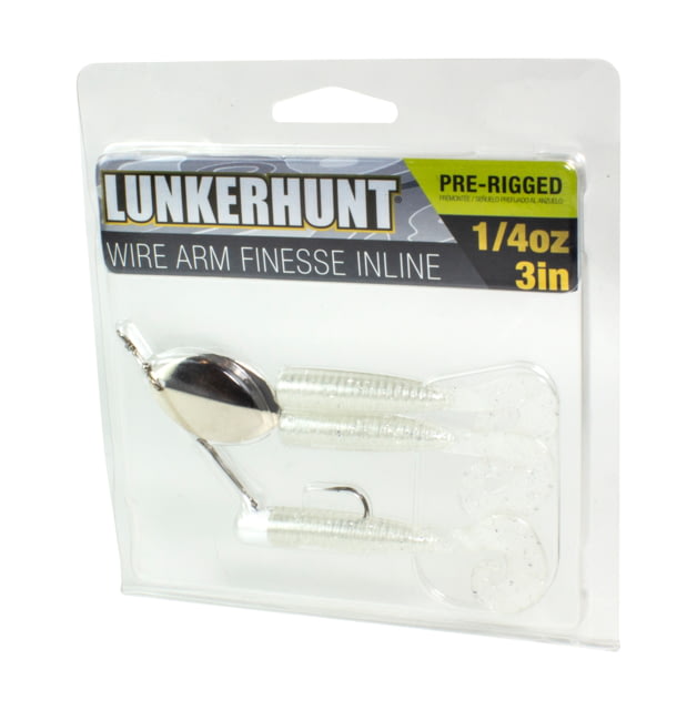 Lunkerhunt Wirearm Finesse Kit - Inline Spinner White Ice 3in & 1/4 oz