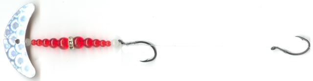 Mack's Lure Double Whammy Walleye Spinner Rig Silver Scale Smile Blade/Flo Ruby Bead