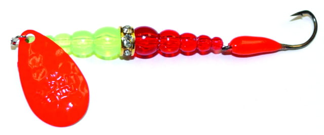 Mack's Lure Kokanee Killer Number 6 Single Hook 48in Leader Red Blade/Flo Chartreuse/Ruby Bead/Blood Red Glo Hook