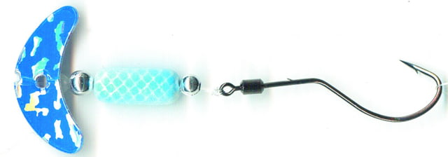 Mack's Lure Smile Blade Spindrift Walleye Spinner Number 1 Hook 72in Leader Blue Silver Tiger Smile Blade/White Blue Scale Pill