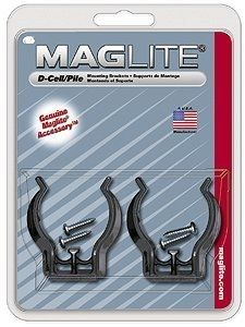 Mag  Mounting Brackets for MagLite D-Cell Flashlight NSN-01-395-4263