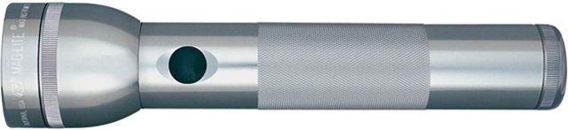 MagLite 2 D-Cell Heavy Duty Flashlight Display Box Gray Pewter