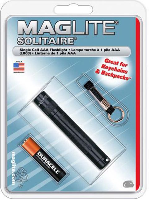 MagLite Solitaire AAA 1-Cell Incandescent Flashlight Black Blister Pack