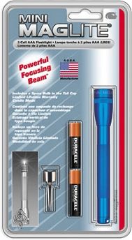 MagLite Mini 2 Cell AAA Incandescent Flashlight Blue Blister Pack