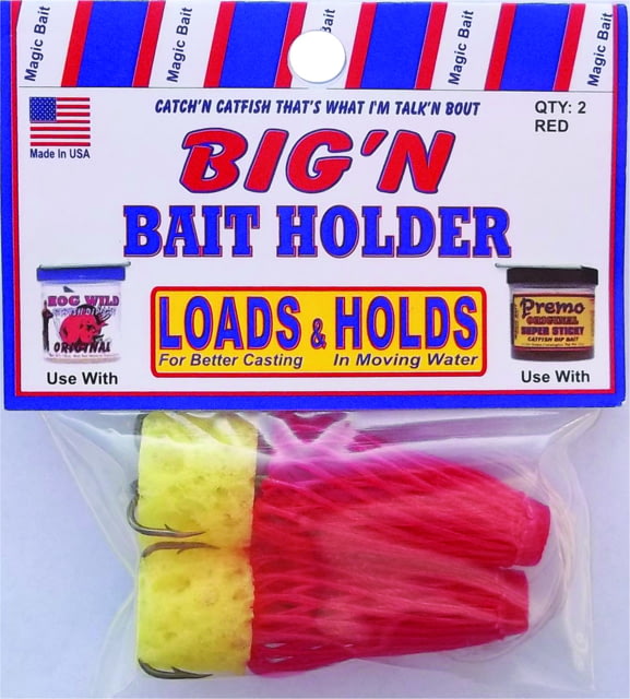 Magic Bait Big'N Bronze Hook Treble/Baitholder Red Size 2 2 Per Pack